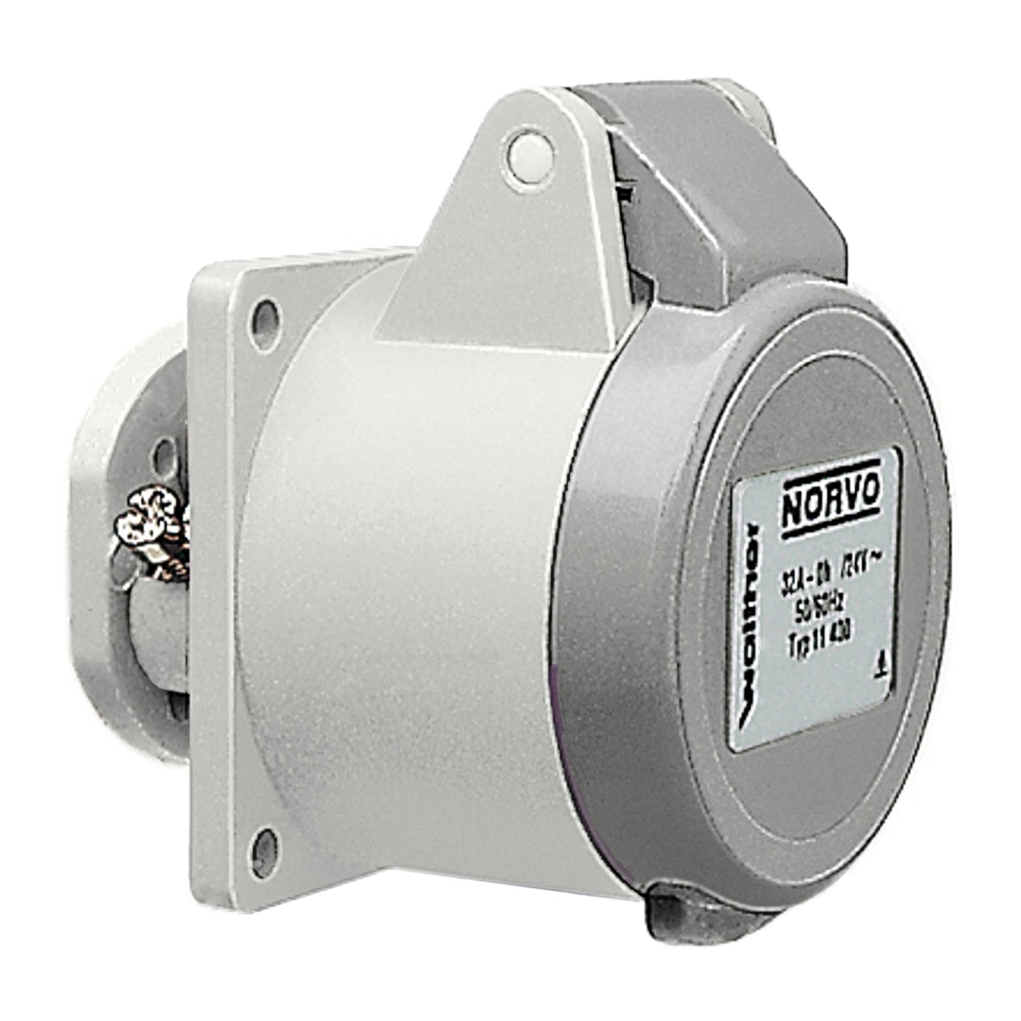 Walther Werke 11441 NORVO Anbaudose gerade 32A 3P 12h für Kleinspannung mit Flansch 50x50mm