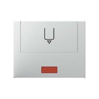 Berker 16417109 Hotelcard-Schaltaufsatz mit Aufdruck und roter Linse, K.1, polarweiß glänzend