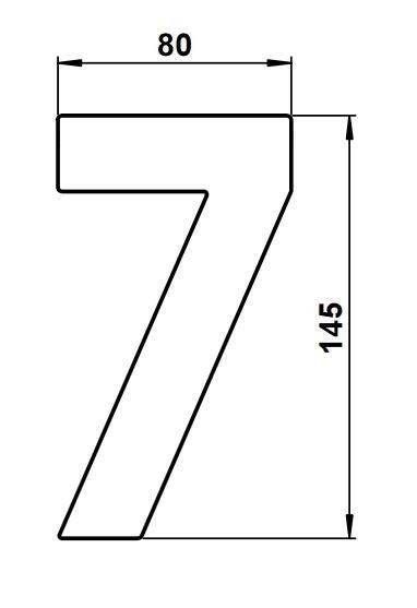 Albert 690927 Edelstahl-Hausnummer "7"
