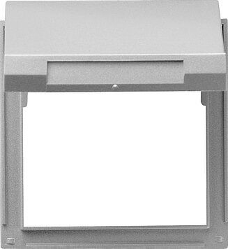 Gira 065465 Adapterrahmen Klappdeckel, Gira TX_44, (WG UP) Farbe alu