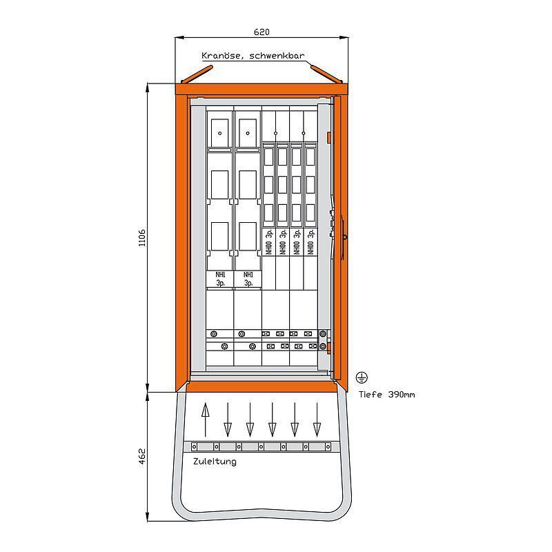 Walther WGV0072 Gruppenverteilerschrank 173kVA