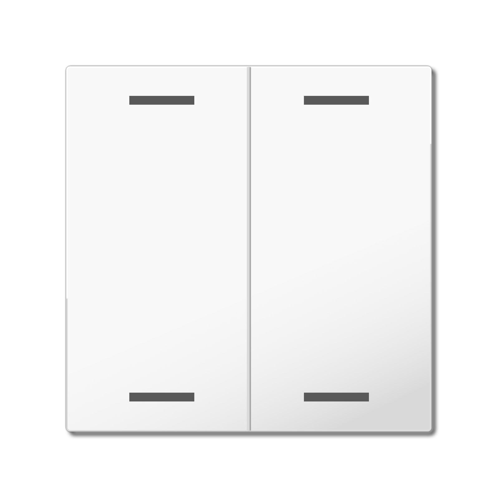 MDT TAL-55W2002.02 MDT Wippe für KNX Taster Light 55 2-fach, Reinweiß glänzend, Neutral