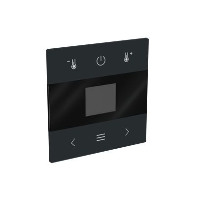 Busch-Jaeger 1794 MDRT-45M Zentralscheibe für Raumtemperaturregler mit Display, Bluetooth, Busch-Flextronics , schwarz matt, Busch-art linear