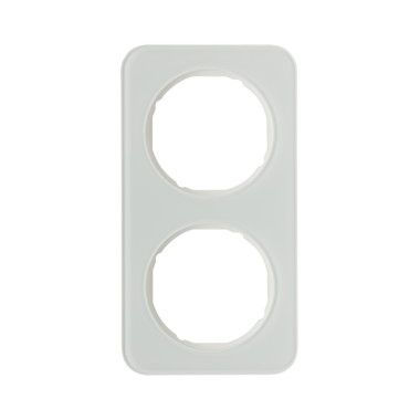 Berker 10122109 Rahmen 2-fach, R.1, Glas polarweiß
