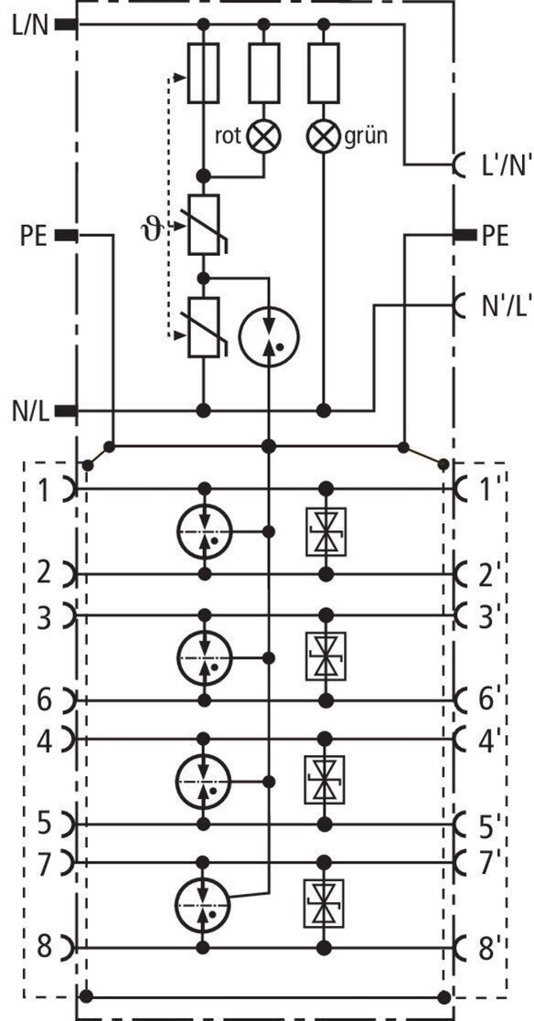 Dehn 909321 Überspannungsableiter DEHNprotector Kombiadapter für Energie- und Datenseite