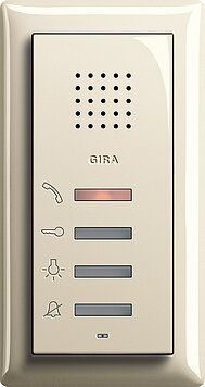 Gira 125001 Wohnungsstation Aufputz, System 55, cremeweiß glänzend