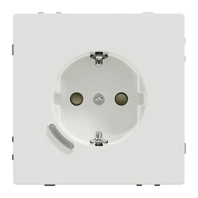Merten MEG2380-6035 Connected Schutzkontakt-Steckdose 16A, System Design, Lotosweiß, Thermoplast brillant