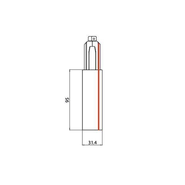 Brumberg 87166680 Endeinspeisung zu 3-Phasen-Stromschiene ONETRACK DALI/schaltbar, 87161-87163, Schutzleiter rechts, silber