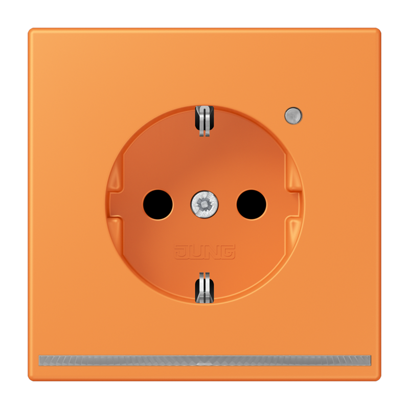 Jung LC1520OLNW225 Schutzkontakt-Steckdose mit LED-Orientierungslicht, Safety+, Les Couleurs® 32081, orange clair