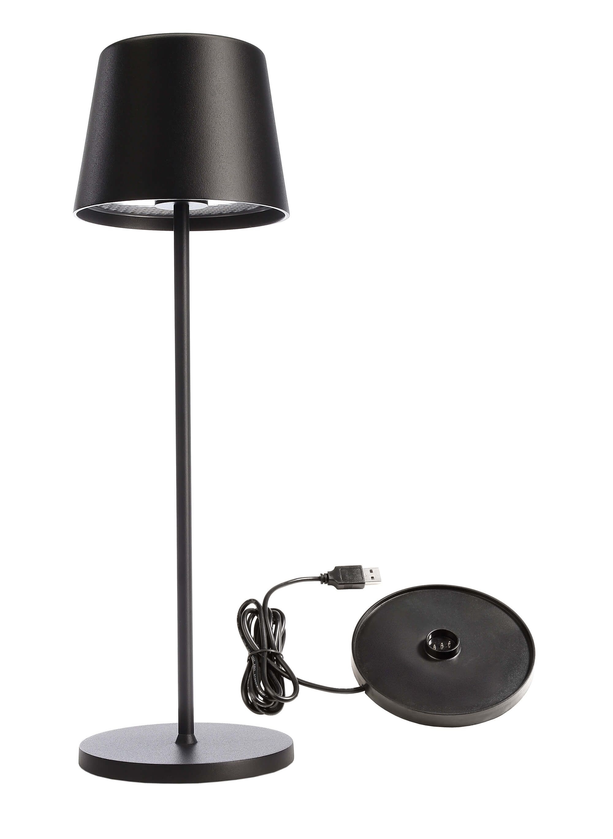 Deko-Light 620200 Akkuleuchte, Set Canis + Ladesockel, 3.7 V/DC, IP 65, graphitschwarz