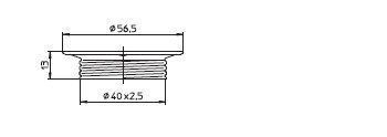 Houben 100219. Schraubring für Fassung E27