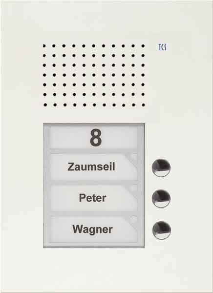 TCS PUK03/1-WS PUK Außenstation Sprechanlage Unterputz für 3 WE