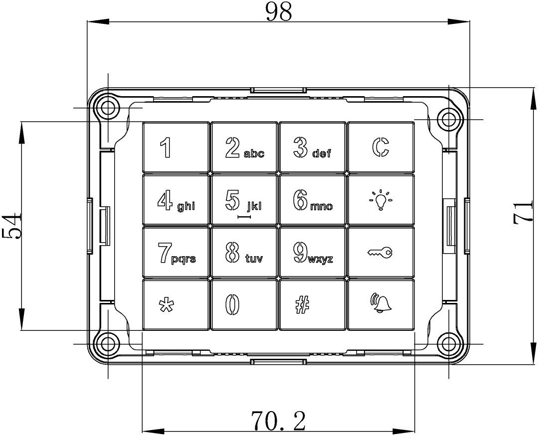 Busch-Jaeger 83171-660-101 Einbau-Tastaturmodul für Zugangskontrolle