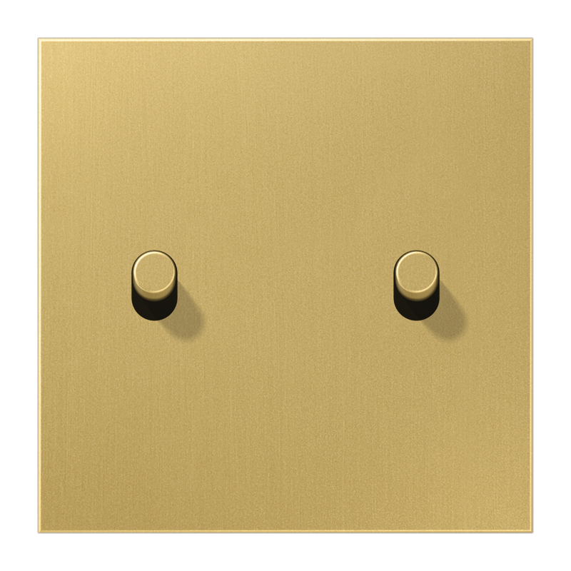 Jung ME12-5CR25 Abdeckung mit Kipphebel "Zylinder", 2 Kipphebel, Serie LS 1912, Messing classic