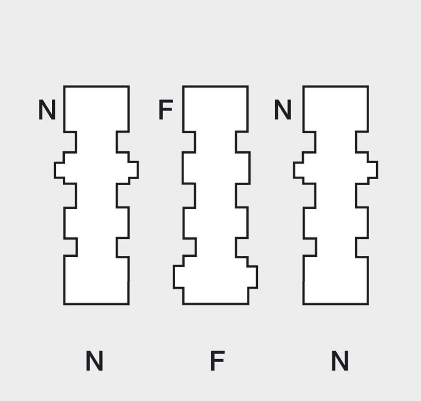 Gira 003302 TAE-Anschlussdose TAE 3 x 6 NFN Einsatz Weiß