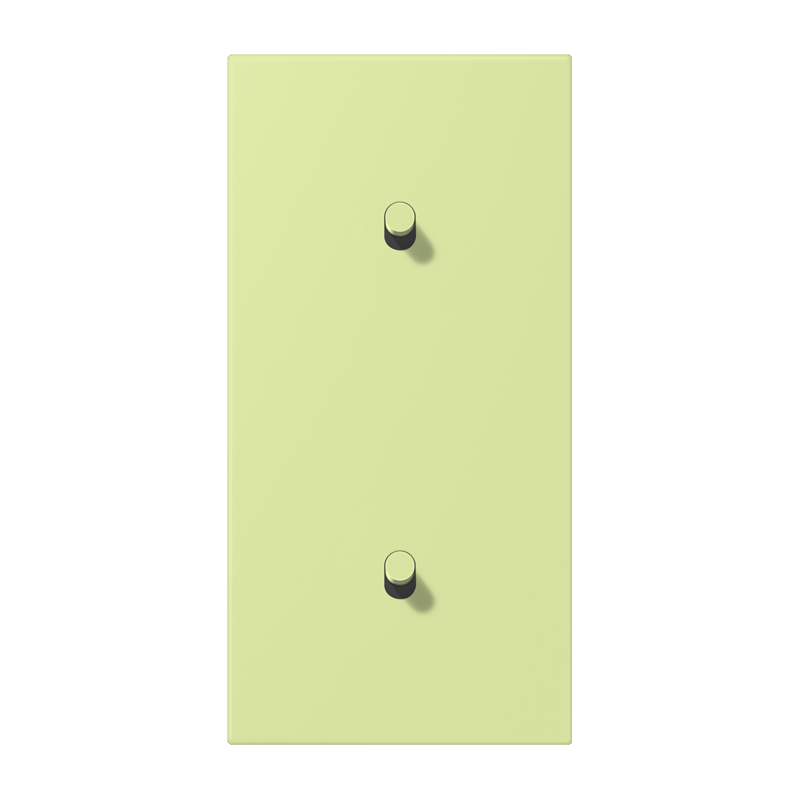 Jung LC12-20R0222 Abdeckung mit Kipphebel "Zylinder", 2 x 1 Kipphebel, senkrecht, vert jaune clair