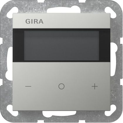 Gira 2004600 Raumklimasensor Standard KNX, System 55, Edelstahl (lackiert)
