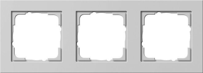 Gira 021337 Abdeckrahmen 3-fach, Gira E2, grau matt