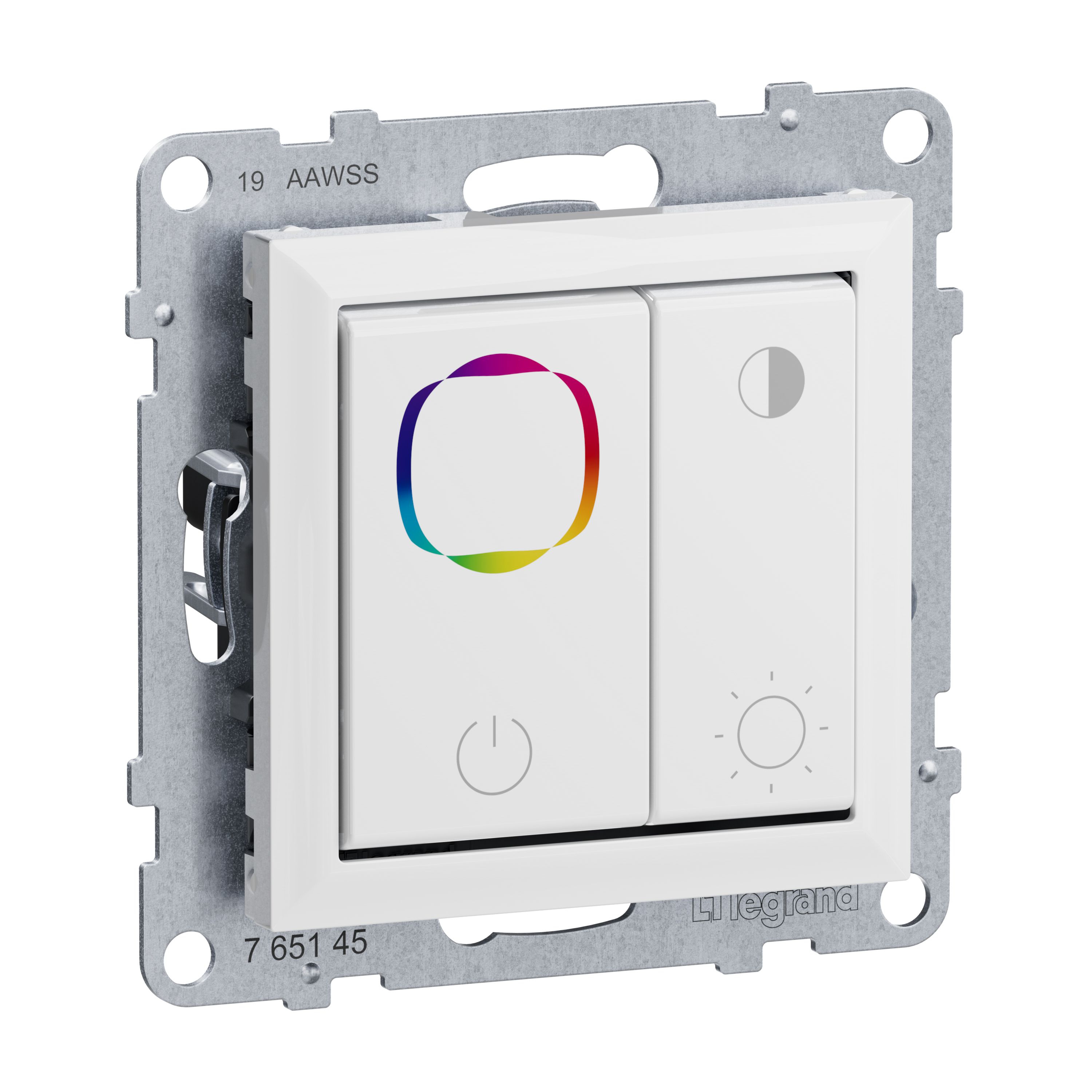 Legrand 765145 SEANO RGB-Dali-Dimmer 1 Bereich, manuelles Wechseln der Farben für DALI Vorschaltgeräte und Treiber Ultraweiß