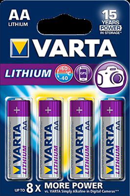 Varta Lithium Professional AA/Mignon Batterien 1.5V 2900mAh 4-Stück