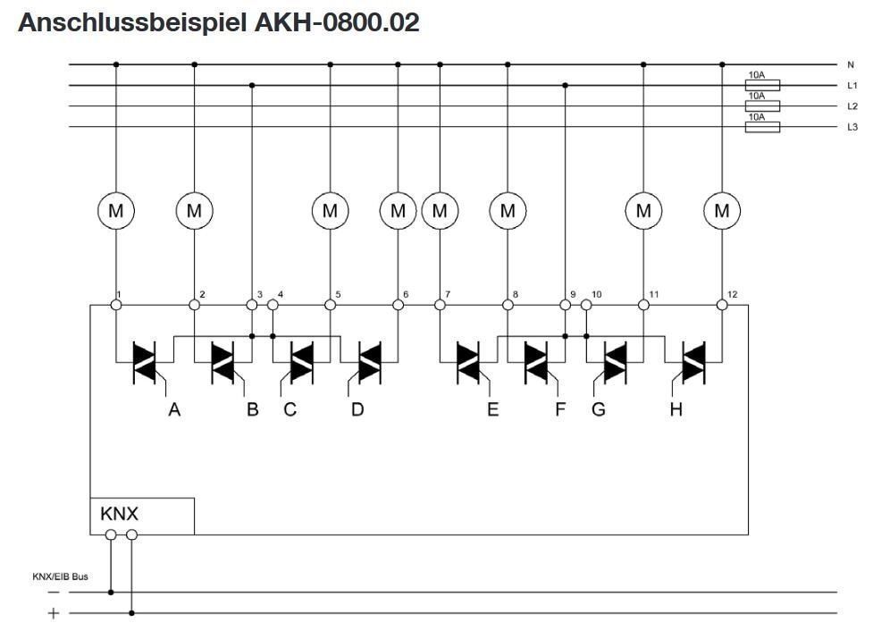 MDT AKH-0800.03 Heizungsaktor 8-fach, 4TE REG, 24-230VAC