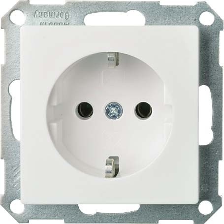 Elso 265004 Schutzkontakt-Steckdose, 16 A, 250 V, Steckklemme, Joy, reinweiß glänzend
