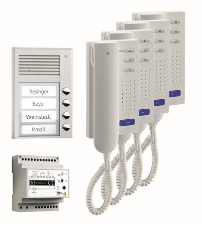 TCS PPA04-EN/02 Sprechanlagen-Set Aufputz für 4 WE