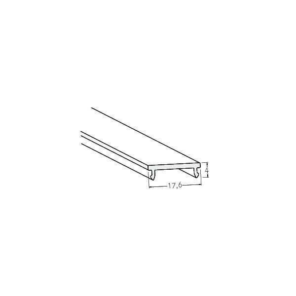 Brumberg 53402070 Kunststoff-Abdeckung, opal, 2000 x 17,6 x 4 mm, weiß