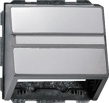 Gira 087026 Datenhaube Tragring mit Beschriftungsfeld, System 55, Farbe alu