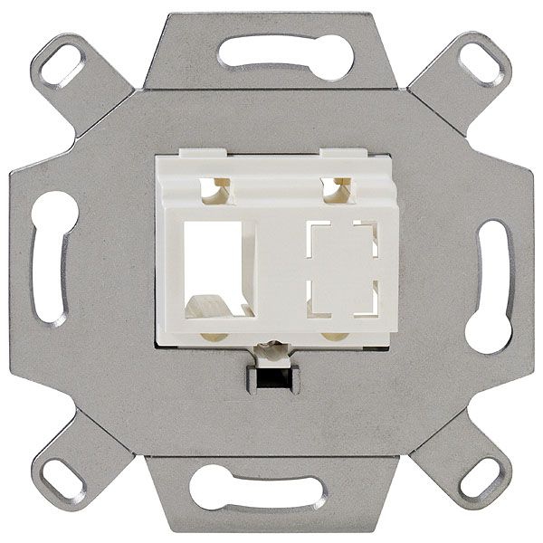 Rutenbeck 228000000 Montageadapter, LC-D/SC, 2-fach, reinweiß , für TAE-Abdeckungen
