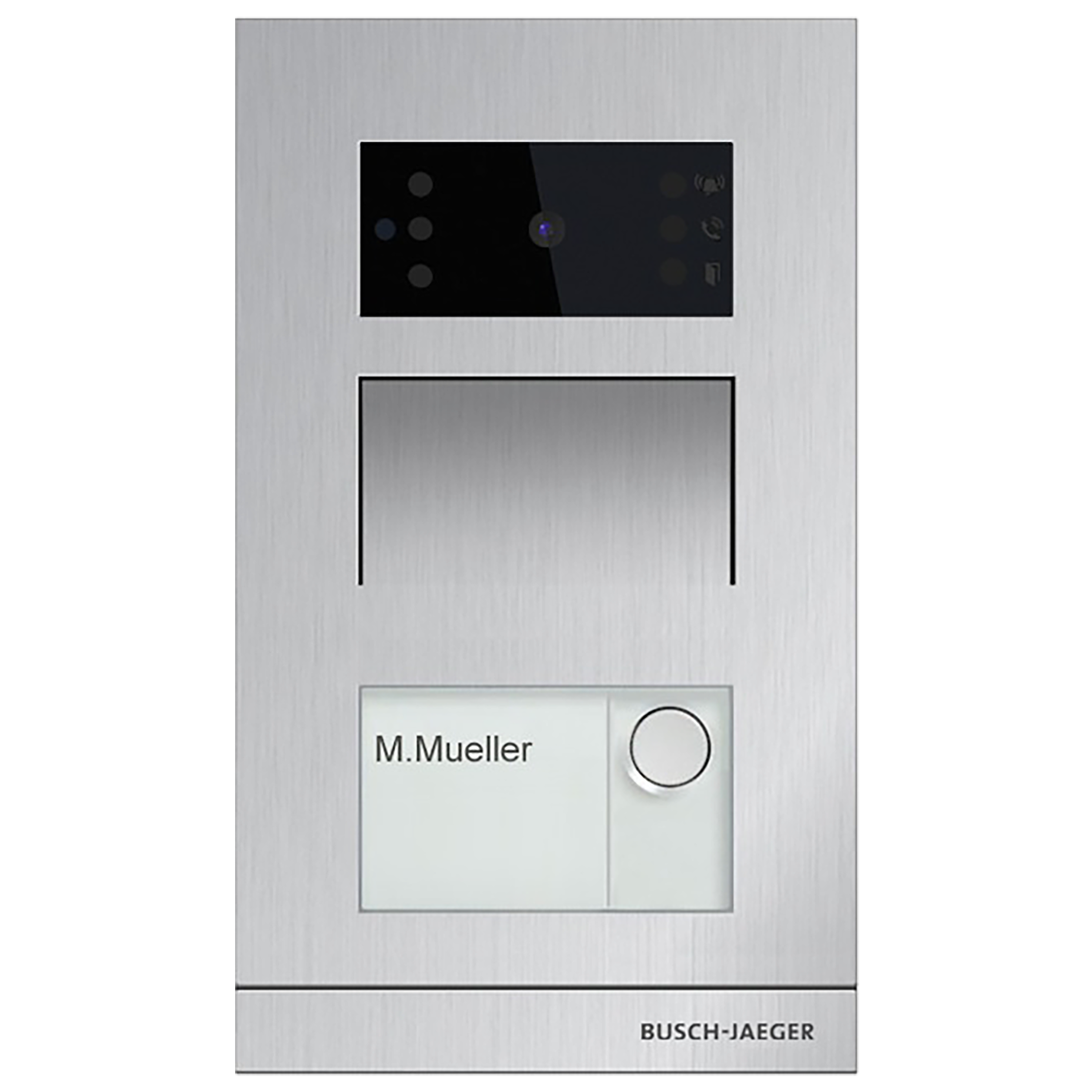 Busch-Jaeger H81366P1-A-03 Außenstation Video Mini, Unterputz, 1-fach, aluminium gebürstet, Busch-Welcome IP Außenstationen