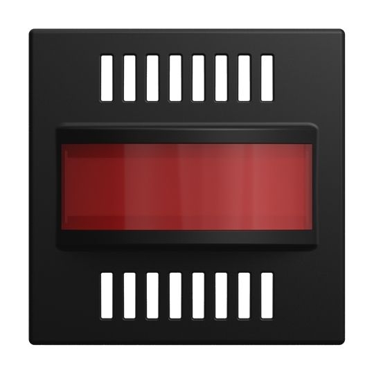 Busch-Jaeger 1573 C-915 Zentralscheibe Busch-Infoline® mit roter und neutraler Kalotte, Busch-balance SI, schwarz matt