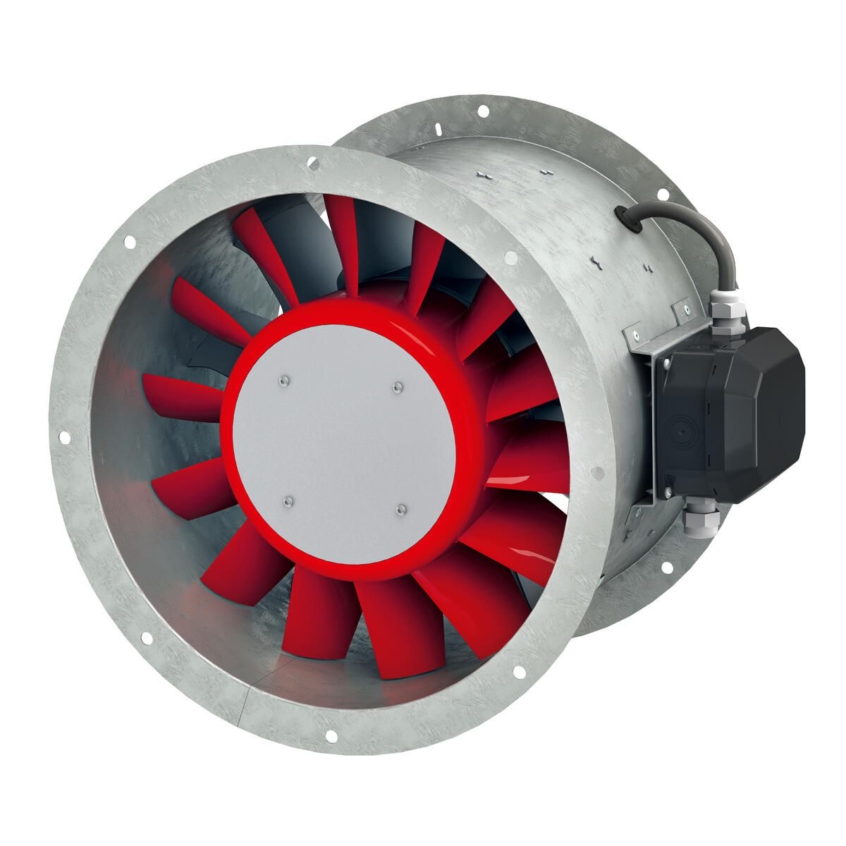 Helios 02245 AMD-225/2 Axial-Mitteldruckventilator, 3 PH, 400V, 50Hz TK, drehzahlsteuerbar