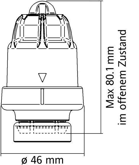 Eberle TS+ 5.11 Stellantrieb 230V AC, stromlos geschlossen, 2,5W, 90N Schlieskraft, für Fußboden- und Radiatorheizungen