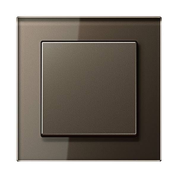 Jung AC583GLMO Glasrahmen 3-fach, senkrechte und waagerechte Montage, Glas, A CREATION, mokka (Glas)