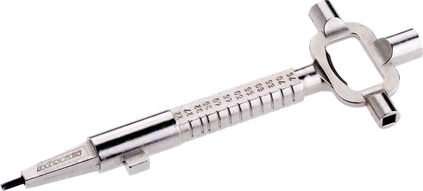 Cimco 11 2890 Neubauten-Schlüssel, Innenvierkant 6 - 8 mm, Außenvierkant 6 - 10 mm, Länge 195mm