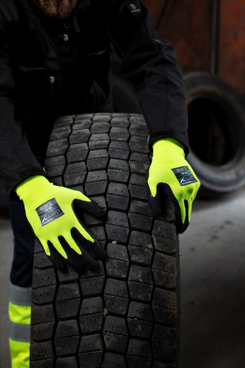 Wonder Grip® OP-280HY Arbeitshandschuh Opty™, Gr. L/9, sehr dünn, hohe Flexibilität, ausgezeichnete Fingerfertigkeit, für allgemeine Tätigkeiten, 1x Paar L/R, grün/schwarz