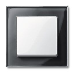 Merten 489103 Echtglasrahmen 1-fach, M-PLAN, Onyxschwarz