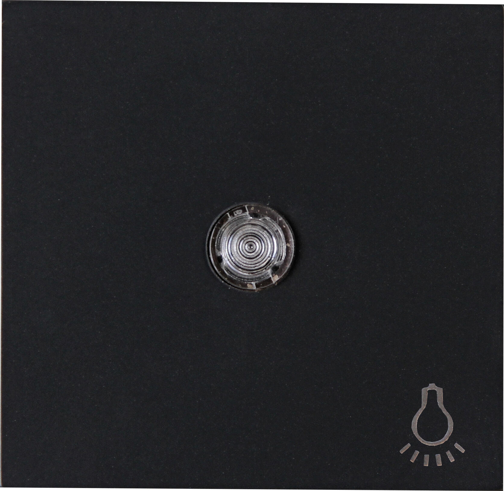Kopp 490447002 HK07 - Flächenwippe mit Linse und Symbol "Licht", Farbe: schwarz matt