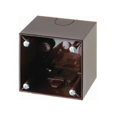 Berker 911512501 Aufbau-Gehäuse hoch Aufputz, Integro Flow, braun glänzend