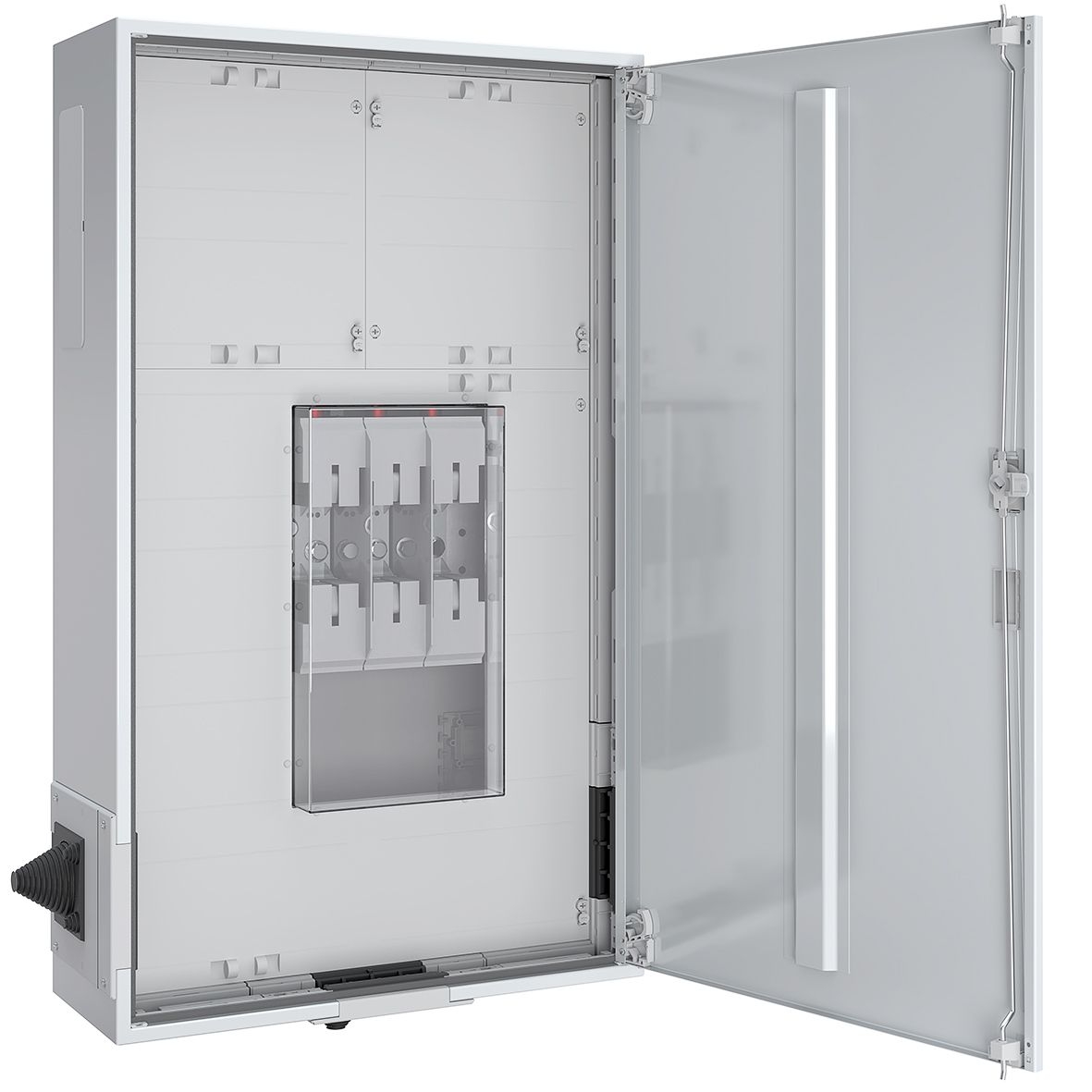 ABN ABNRA206F02 Hausanschluss-Schrank nach TAB SNH, mit SaS, 5-polig, 355A, NH2/UT, IP54, BxHxT 550x950x210 mm