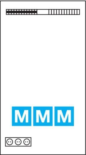 Hager UF221NW universZ Multimediafeld m. RJ45-Modulen, 2-feld. 900mm