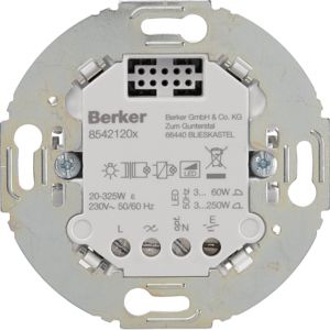 Berker 85421201 Universal Tastdimmer Komfort 1-fach (R,L, C, LED), Tragring rund
