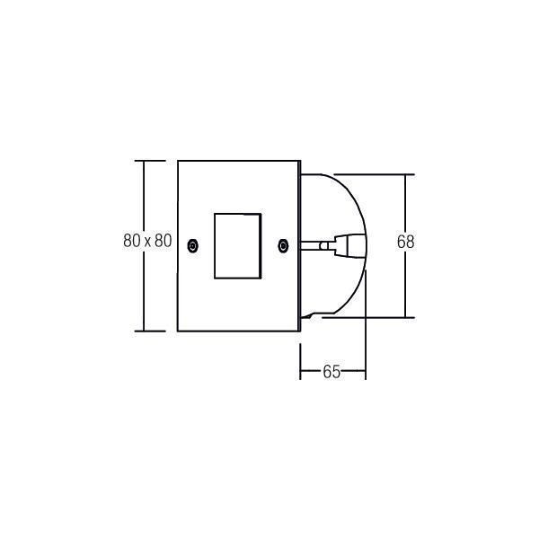 Brumberg 0P3930WW LED-Wandeinbauleuchte, 230 V AC, 50 Hz, 1,2 W, 3.000 K, quadratisch, edelstahl matt