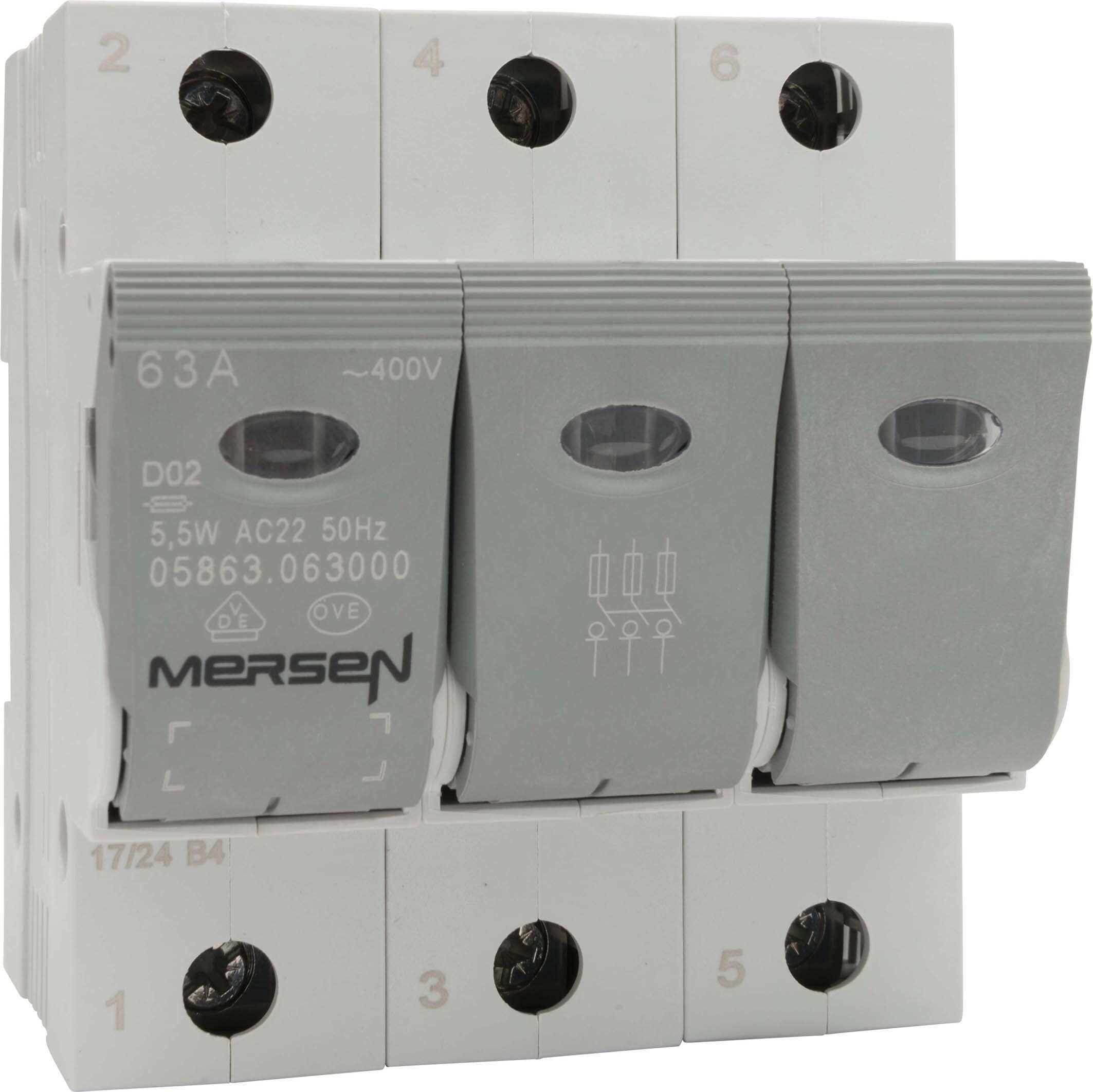 Mersen 05863.063000 Lasttrennschalter Neozed D02 63A/400 V 3pol.