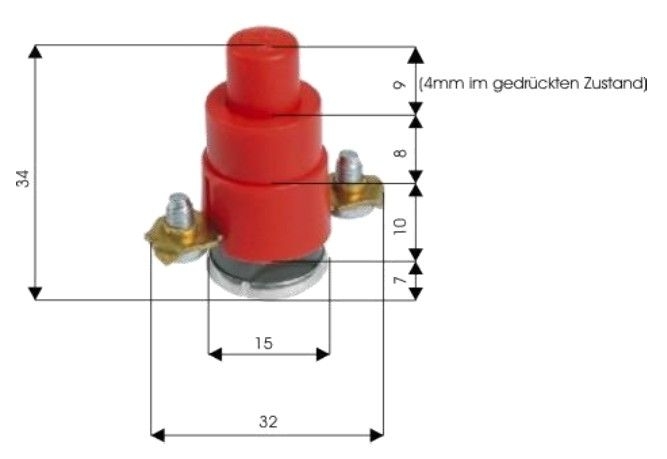 Bachmann 900.180 Thermoschutzschalter 1-polig für 250 V, rot