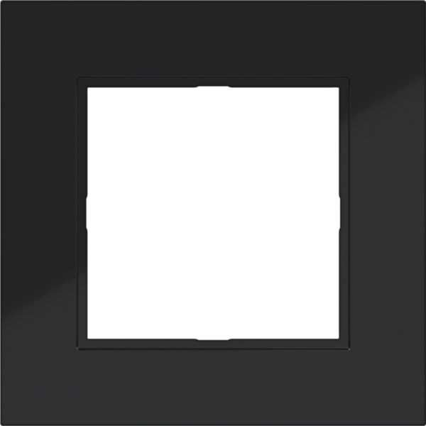 Hager WAD8120BG LED-Rahmen 1-fach, A.8, nachtschwarz glänzend