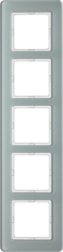 Berker 10156079 Rahmen 5-fach, Q.7, Glas polarweiß