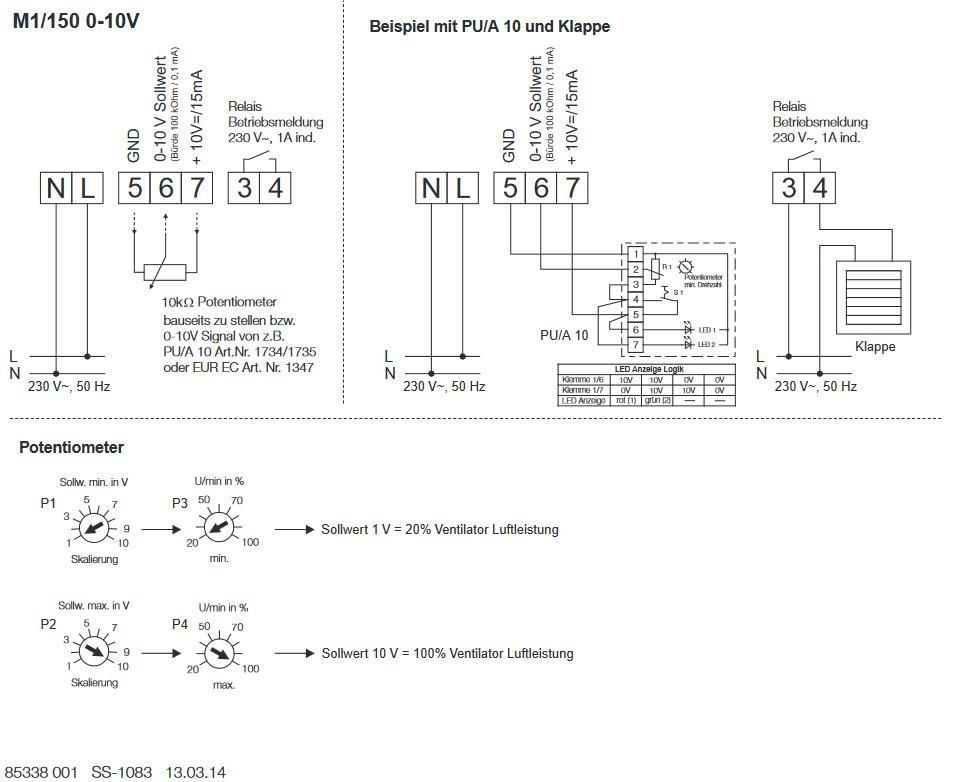 Helios MiniVent M1/150 0-10V Kleinraumventilator regelbar
