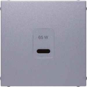 Berker 48601404 Zentralstück für USB Ladesteckdose Typ C, B.x, alu matt